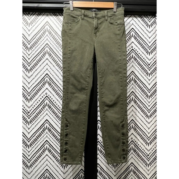 J Brand Denim - J Brand Suvi Button Ankle Skinny Jeans in Jungle Size 27